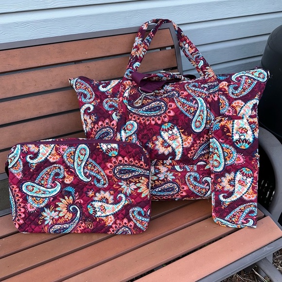 Vera Bradley Handbags - Vera Bradley Paisley Jamboree Travel Set